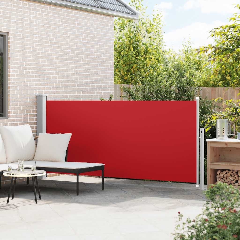 Tenda da Sole Laterale Retrattile 140 x 300 cm Rossa