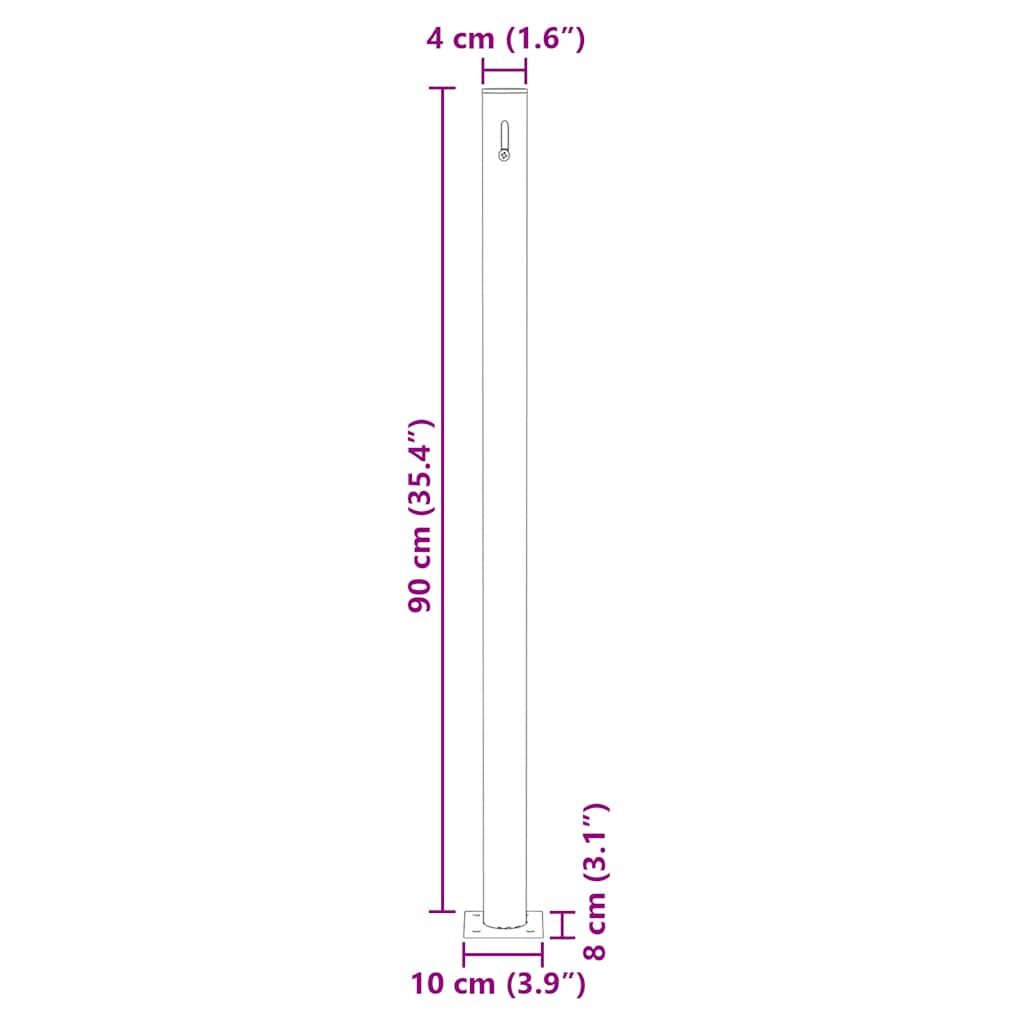 Tenda da Sole Laterale Retrattile 140 x 314 cm Grigia