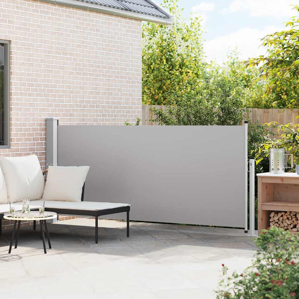 Tenda da Sole Laterale Retrattile 140 x 314 cm Grigia