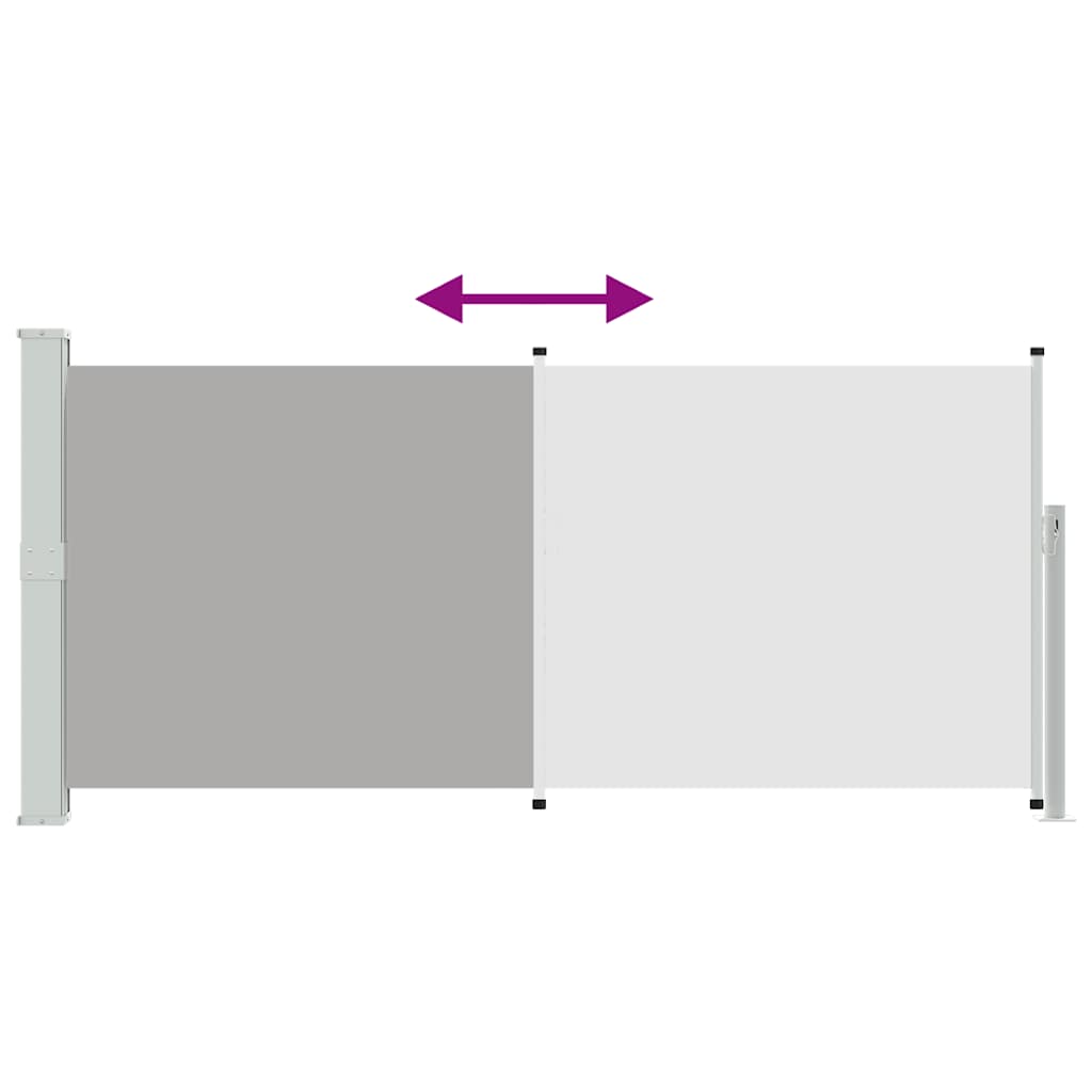 Tenda da Sole Laterale Retrattile 140 x 314 cm Grigia