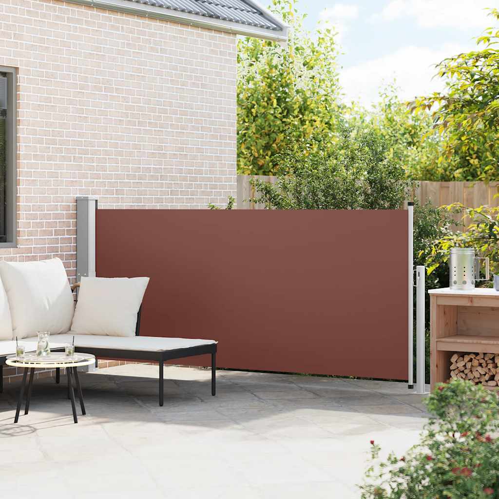 Tenda da Sole Laterale Retrattile 140 x 300 cm Marrone