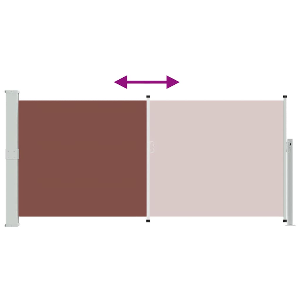 Tenda da Sole Laterale Retrattile 140 x 300 cm Marrone