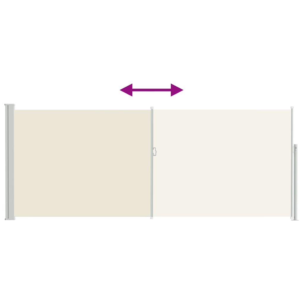 Tenda da Sole Laterale Retrattile 117x314 cm Crema