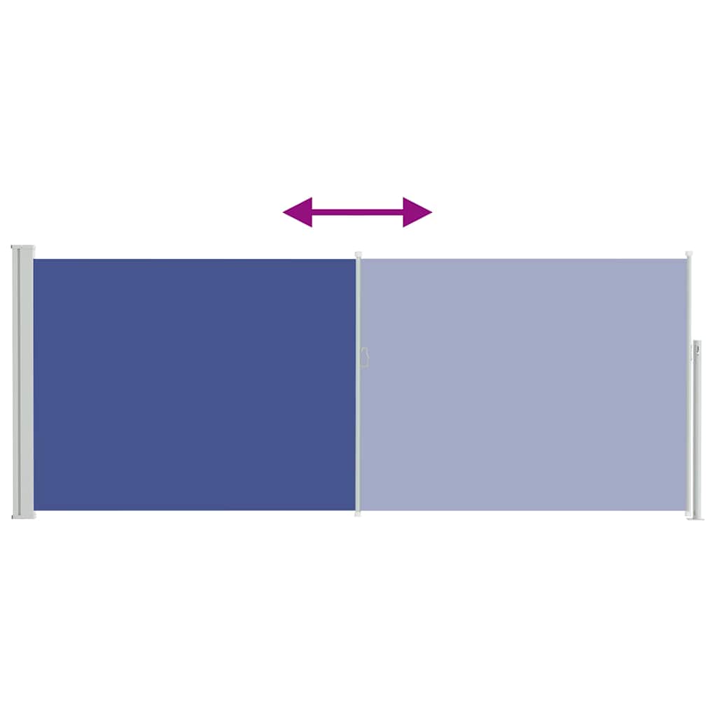 Tenda da Sole Laterale Retrattile 117x314 cm Blu
