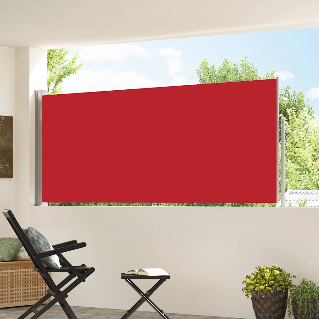 Tenda da Sole Laterale Retrattile 117x314 cm Rossa