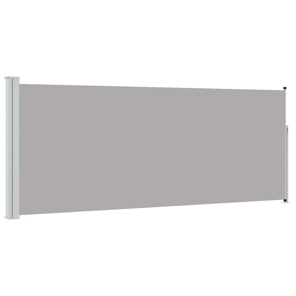 Tenda da Sole Laterale Retrattile 117x314 cm Grigia