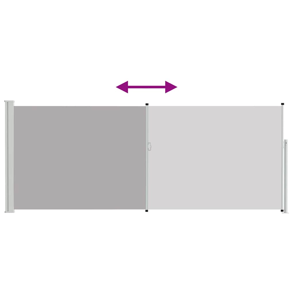 Tenda da Sole Laterale Retrattile 117x314 cm Grigia