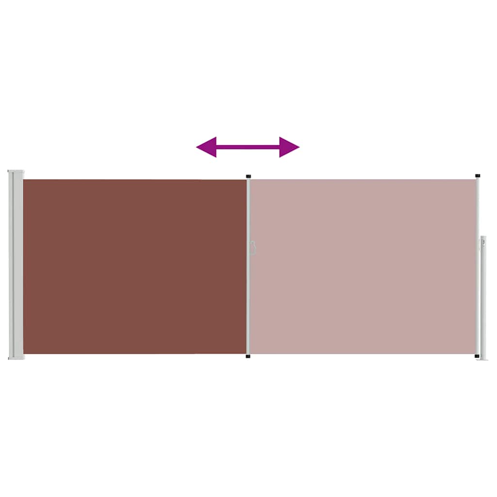 Tenda da Sole Laterale Retrattile 117x314 cm Marrone