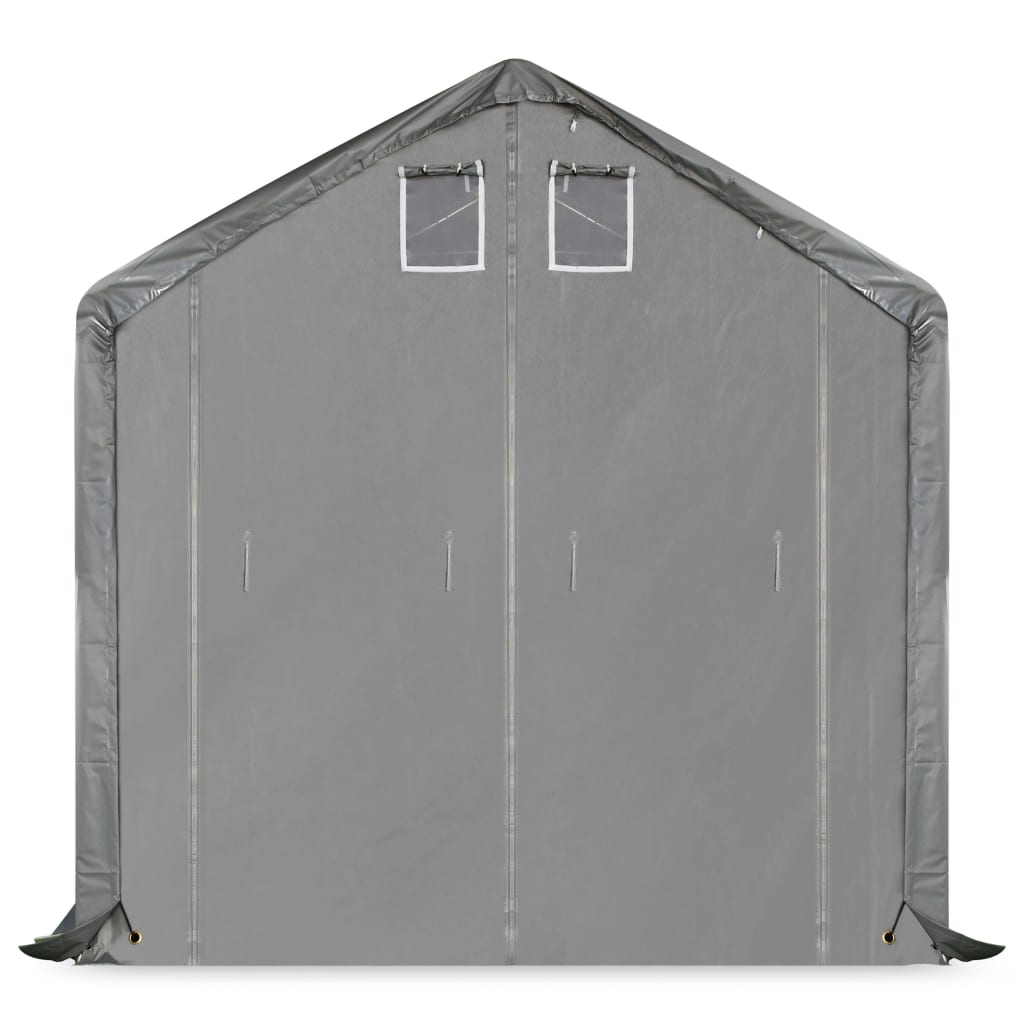 Tessuto di Rivestimento per Tenda in PVC 4x8 m Grigio