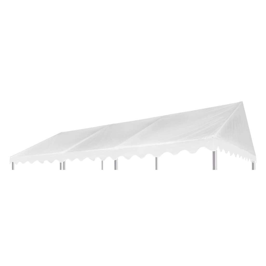 Copertura Superiore per Gazebo in PVC 500 g/m² 3x6 m Bianco