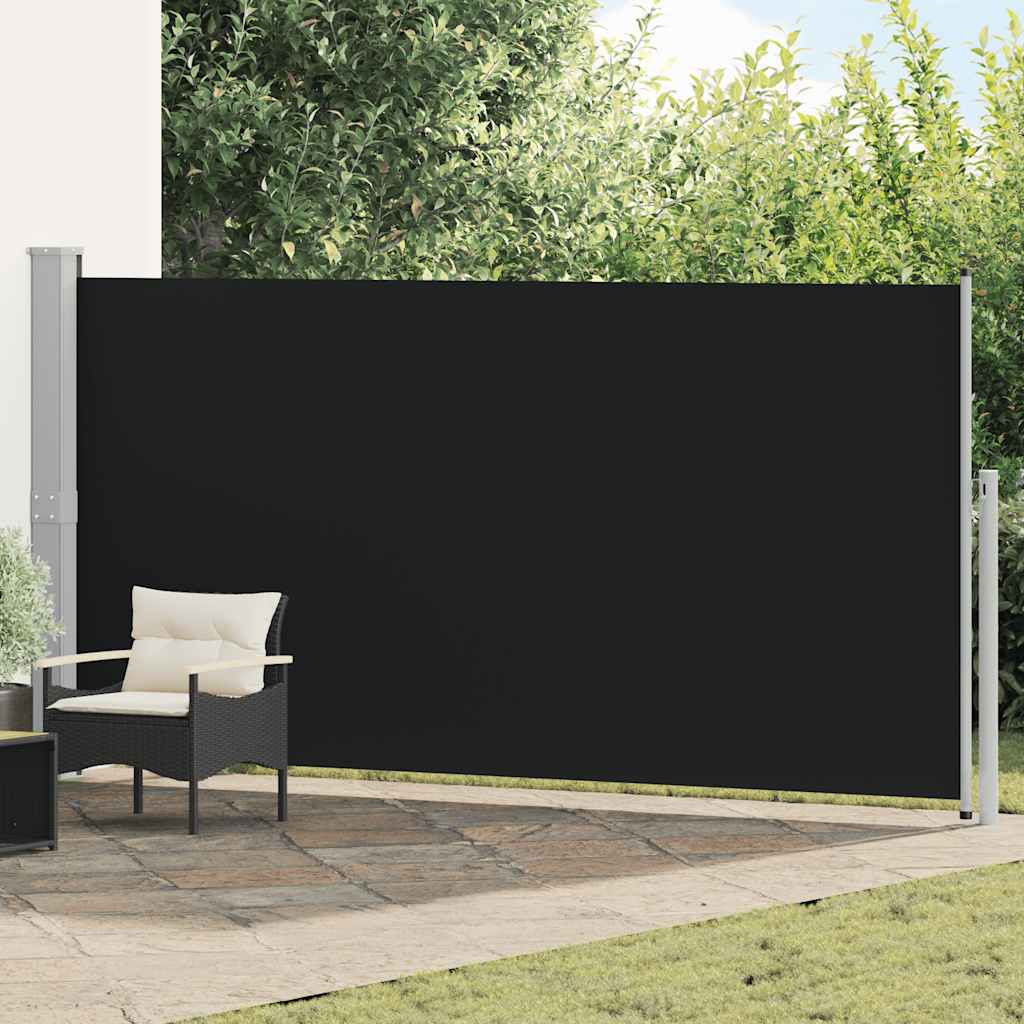 Tenda da Sole Laterale Retrattile 160 x 514 cm Nera