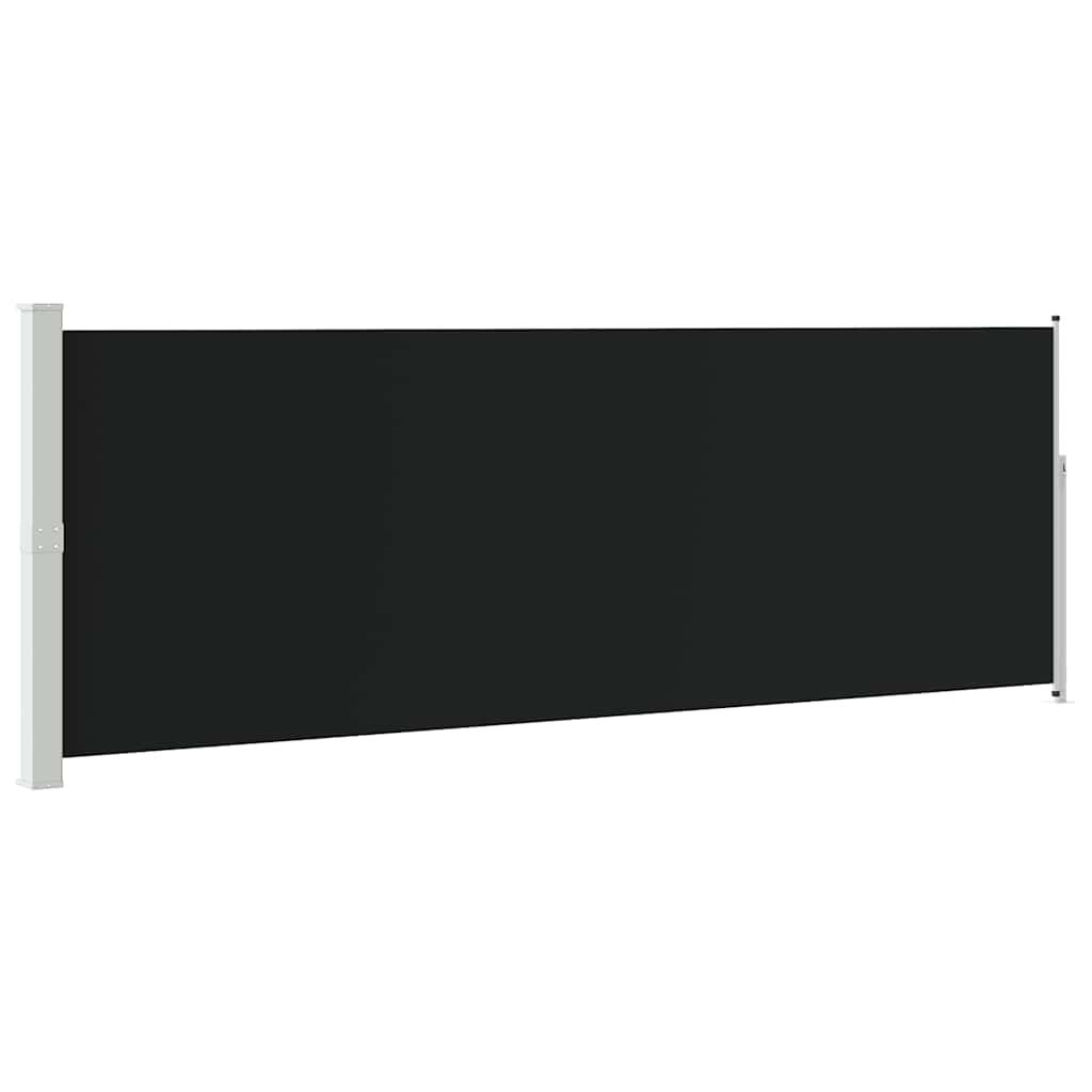 Tenda da Sole Laterale Retrattile 160 x 514 cm Nera