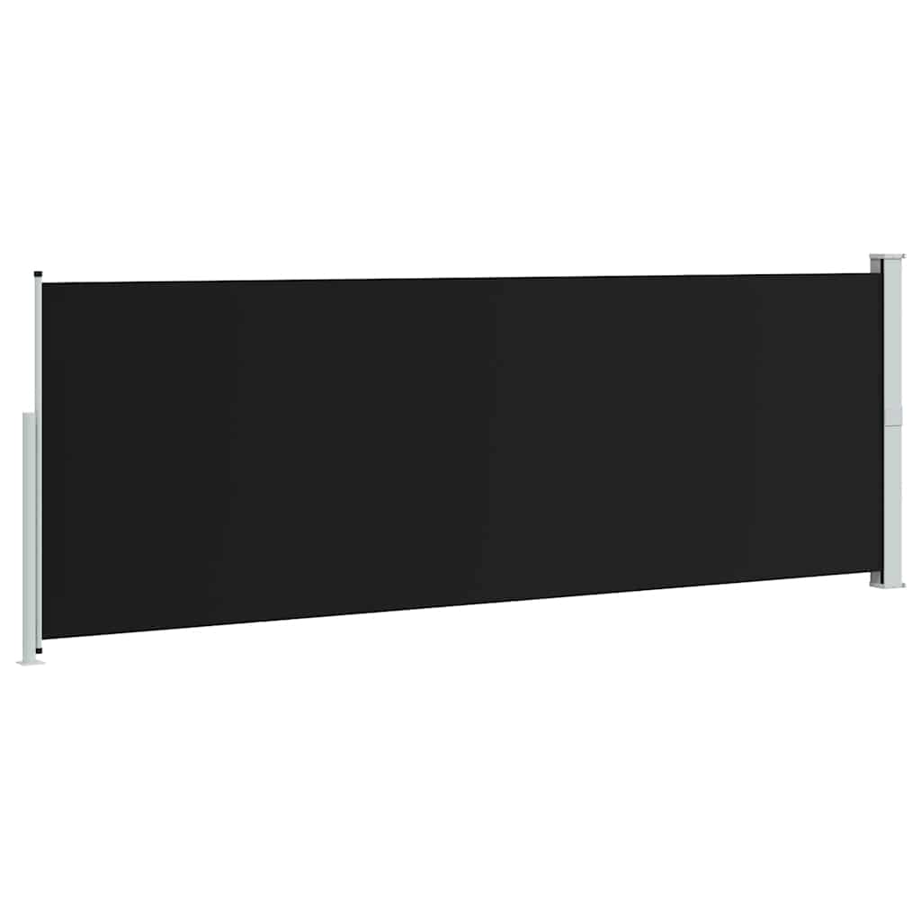 Tenda da Sole Laterale Retrattile 160 x 514 cm Nera