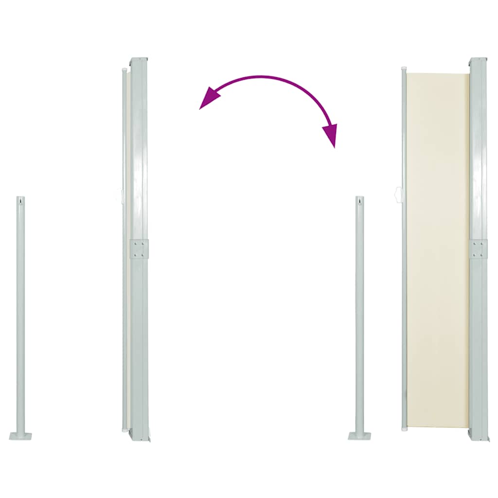 Tenda da Sole Laterale Retrattile 160 x 514 cm Crema