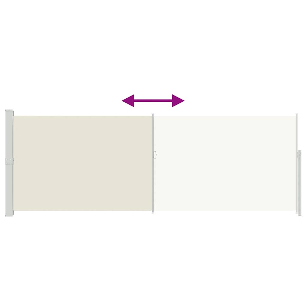 Tenda da Sole Laterale Retrattile 160 x 514 cm Crema
