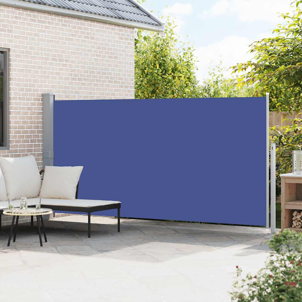 Tenda da Sole Laterale Retrattile 160 x 500 cm Blu