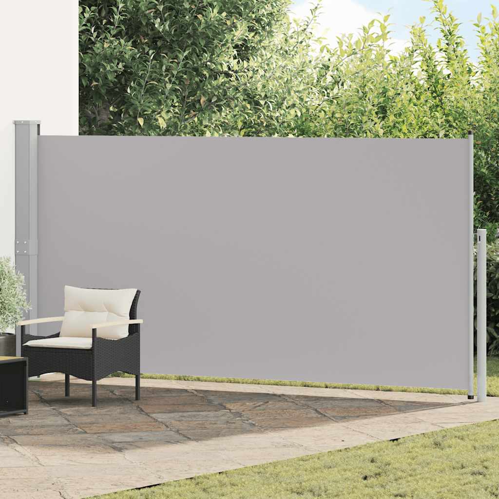 Tenda da Sole Laterale Retrattile 160 x 514 cm Grigia