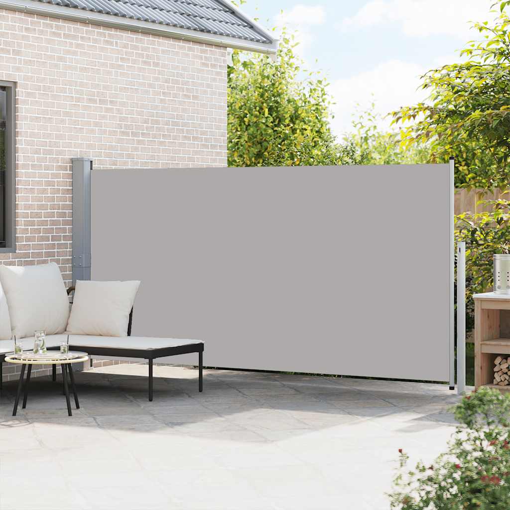 Tenda da Sole Laterale Retrattile 160 x 514 cm Grigia