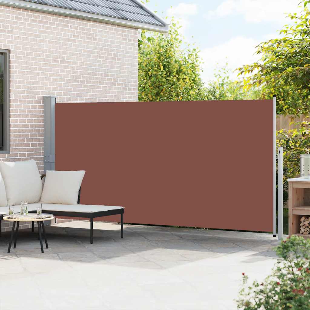 Tenda da Sole Laterale Retrattile 160 x 500 cm Marrone