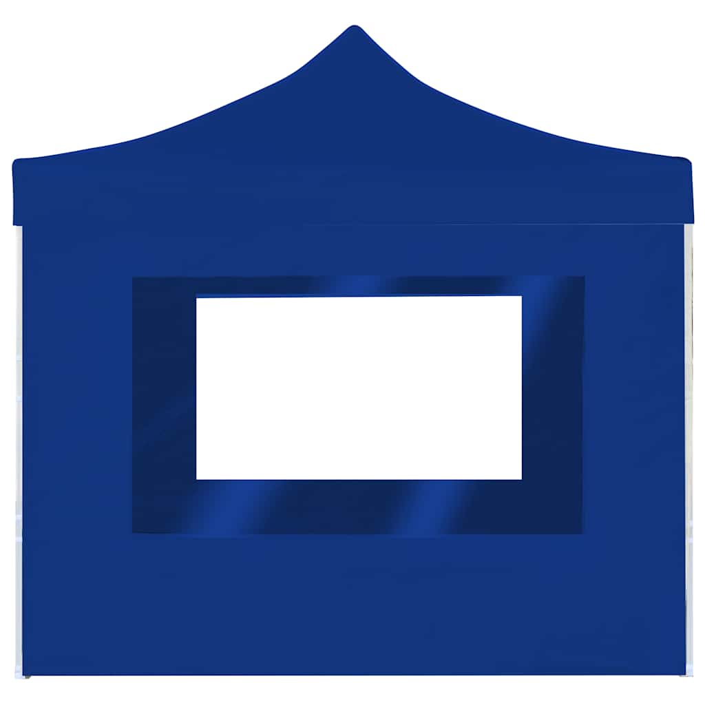 Gazebo Professionale Pieghevole Alluminio con Pareti 3x3m Blu