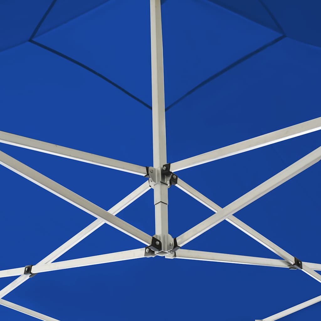 Gazebo Professionale Pieghevole Alluminio con Pareti 3x3m Blu