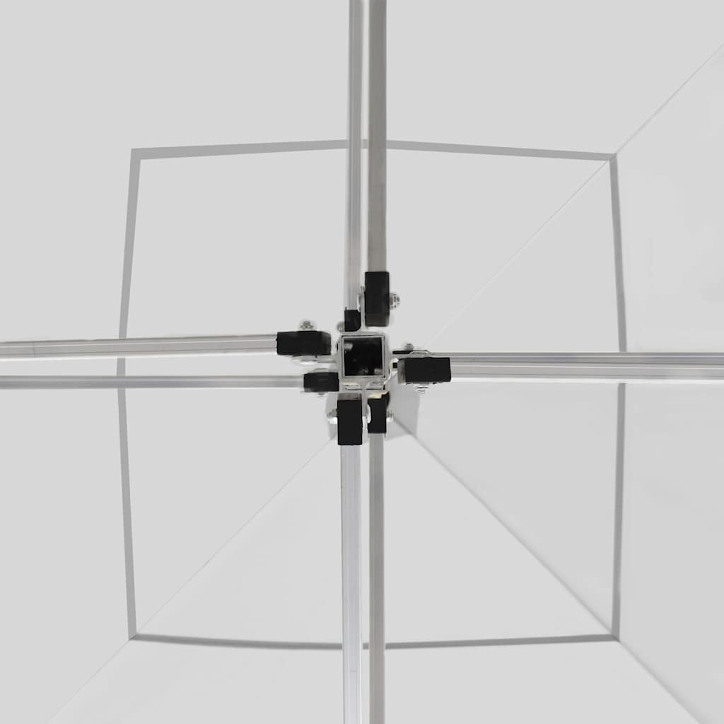 Gazebo Pieghevole con Pareti in Alluminio 3x3 m Bianco