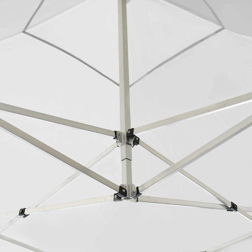 Gazebo Pieghevole con Pareti in Alluminio 3x3 m Bianco