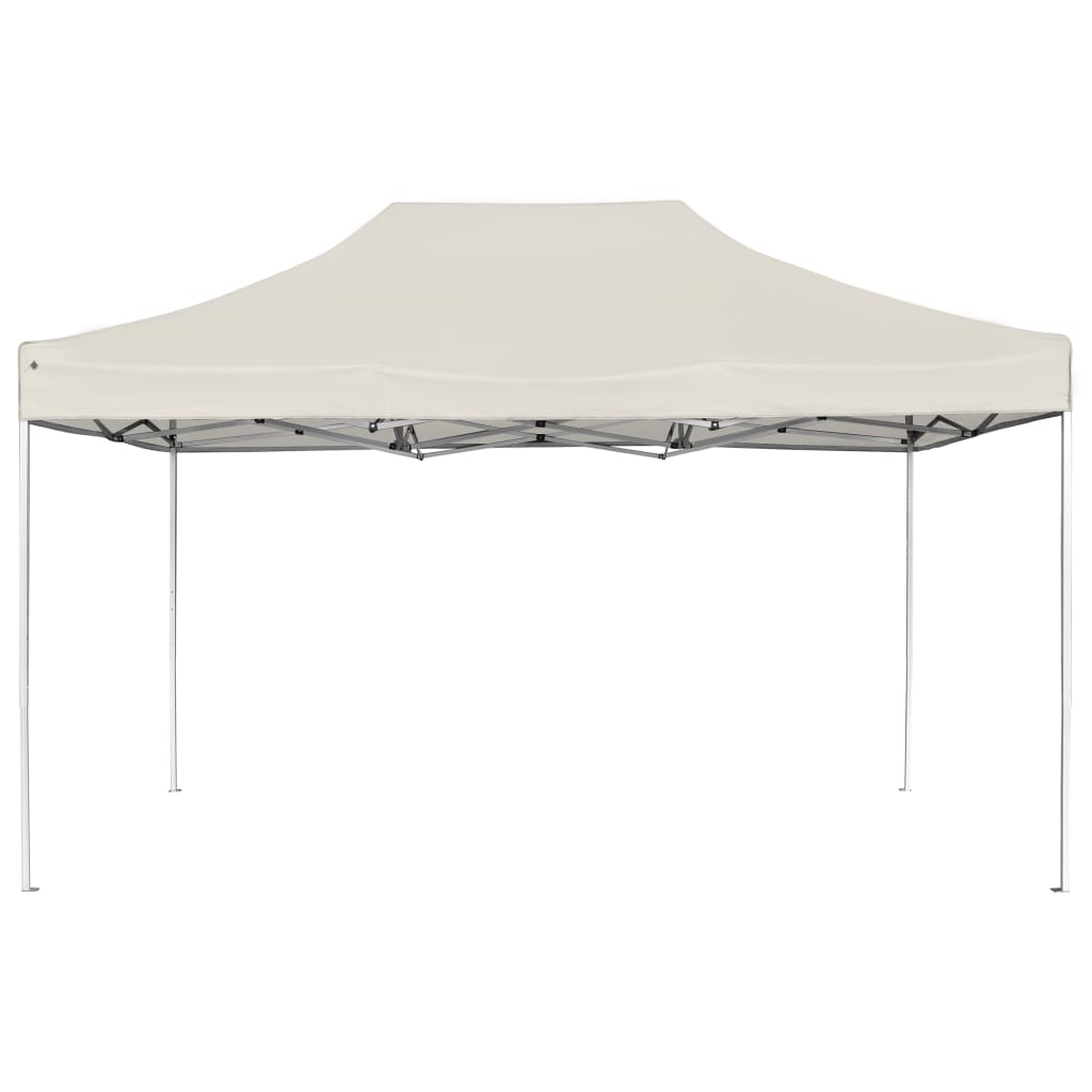 Gazebo Professionale Pieghevole in Alluminio 4,5x3 m Crema