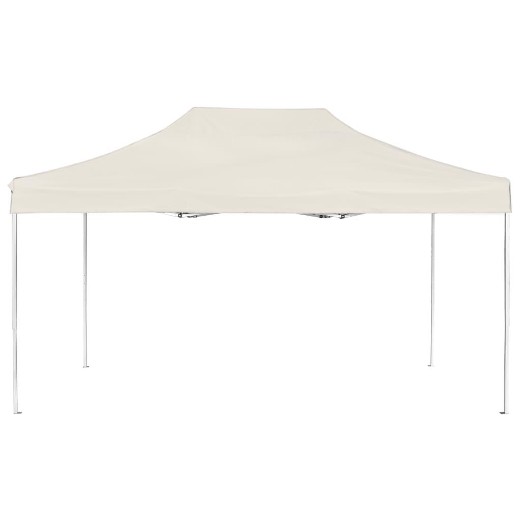 Gazebo Professionale Pieghevole in Alluminio 4,5x3 m Crema