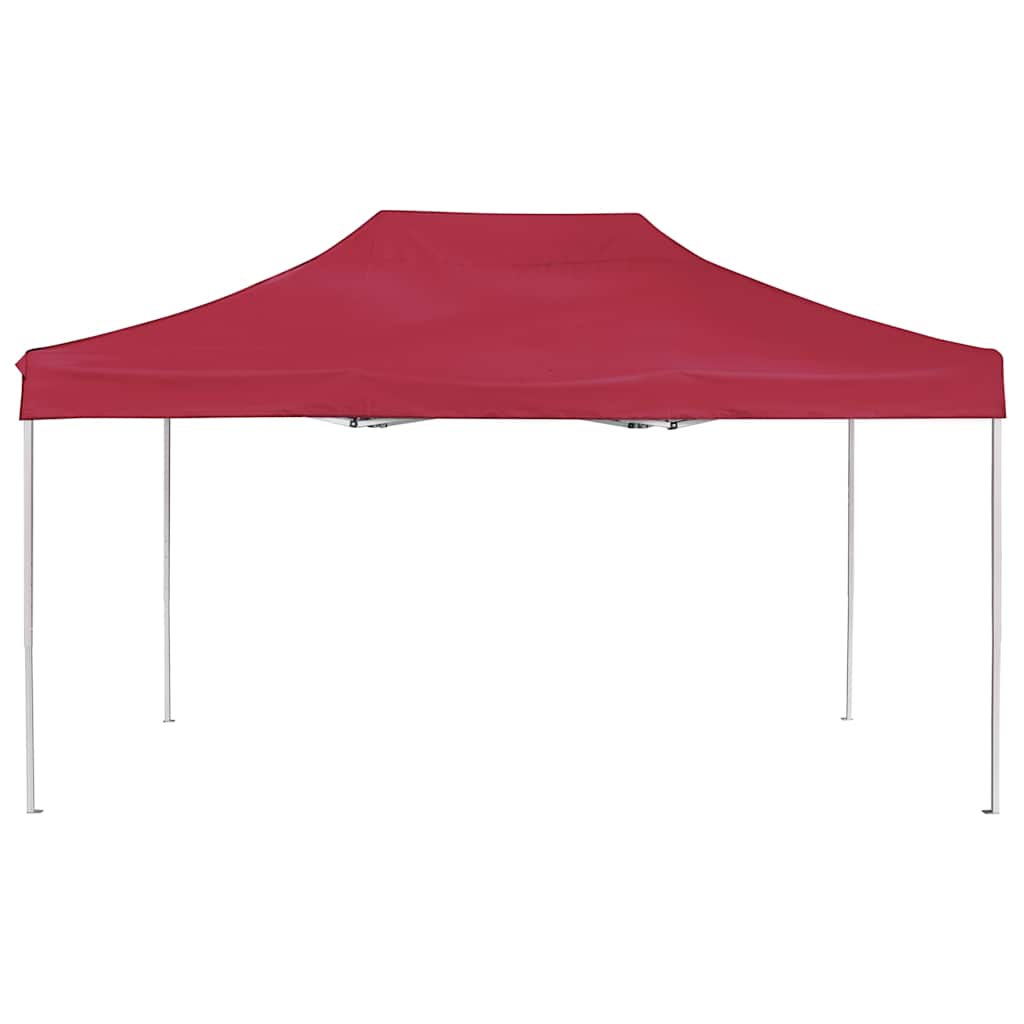 Gazebo Professionale Pieghevole Alluminio 4,5x3 m Rosso Vino