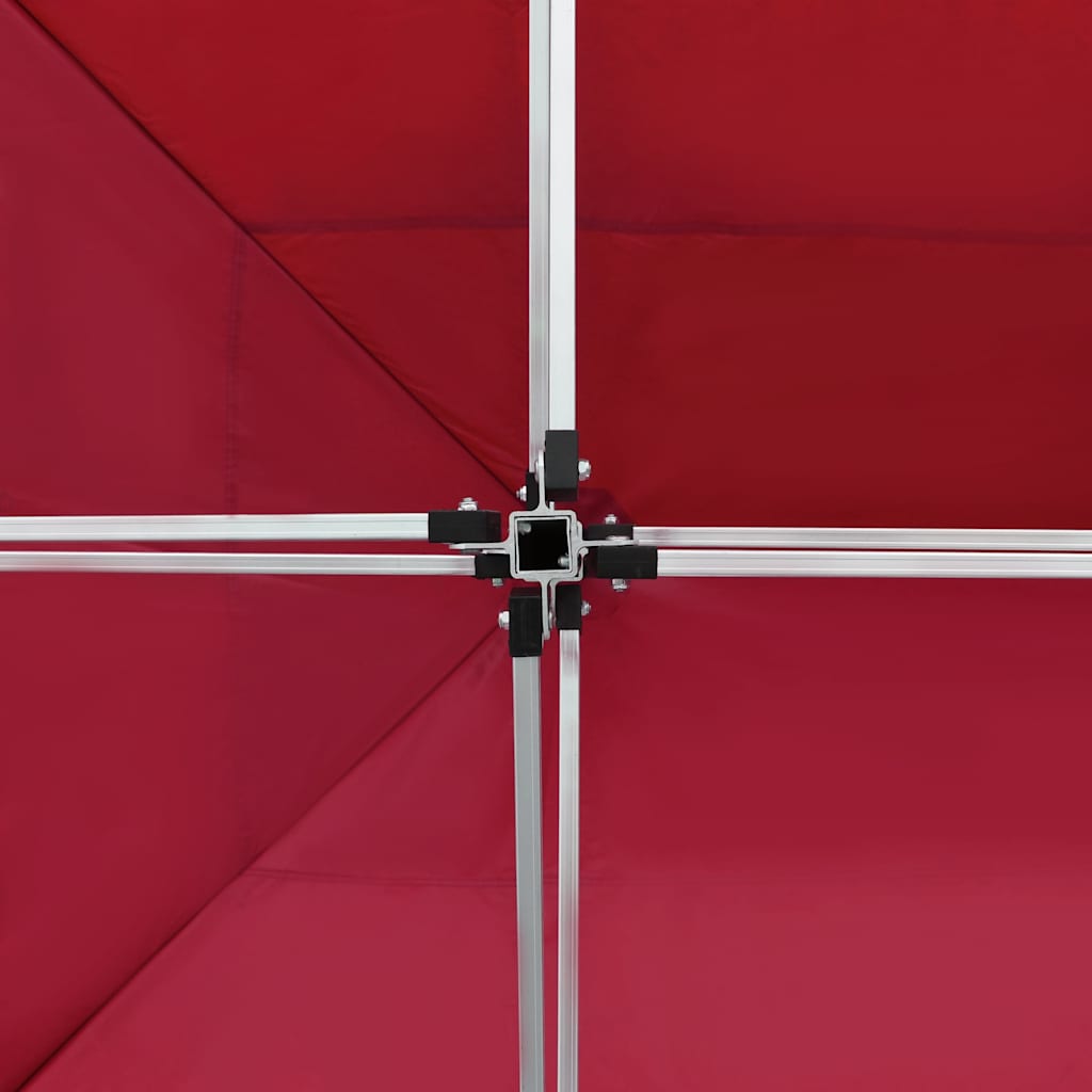 Gazebo Professionale Pieghevole Alluminio 4,5x3 m Rosso Vino