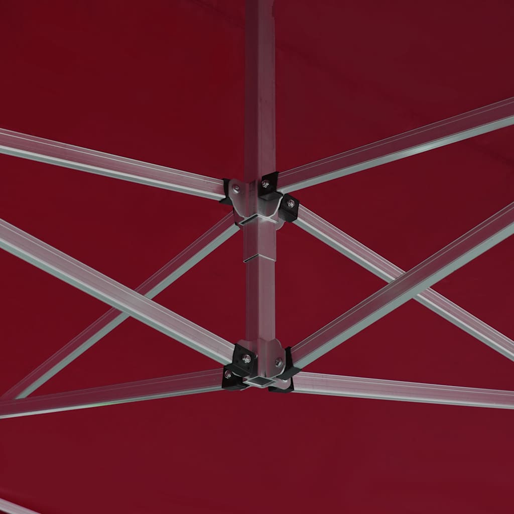 Gazebo Professionale Pieghevole Alluminio 4,5x3 m Rosso Vino
