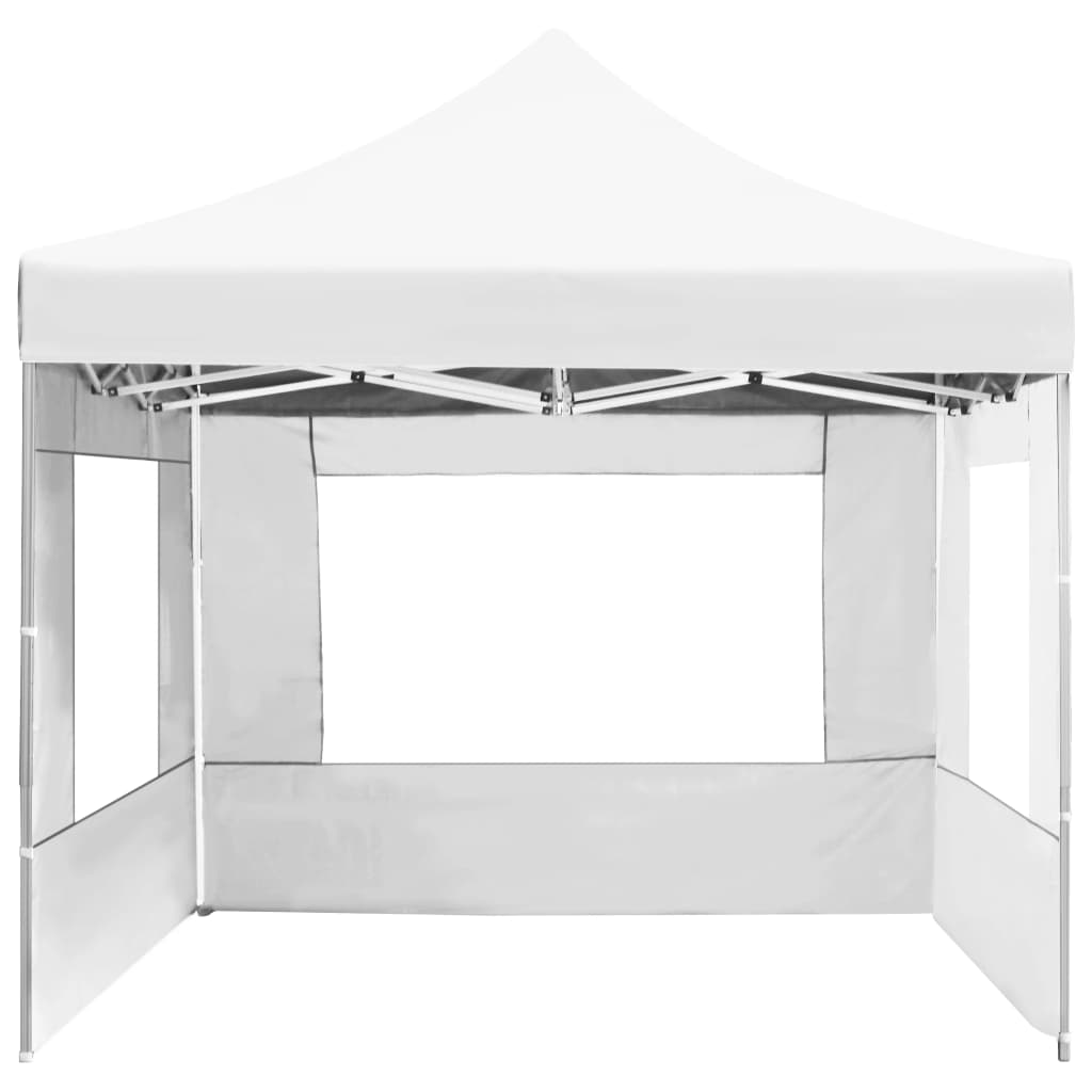 Gazebo Professionale Pieghevole Alluminio Pareti 4,5x3m Bianco