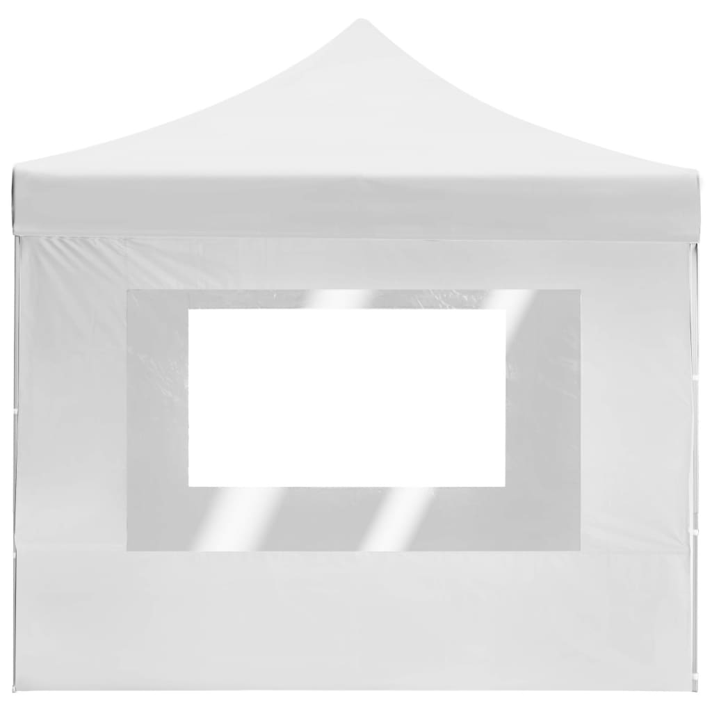 Gazebo Professionale Pieghevole Alluminio Pareti 4,5x3m Bianco