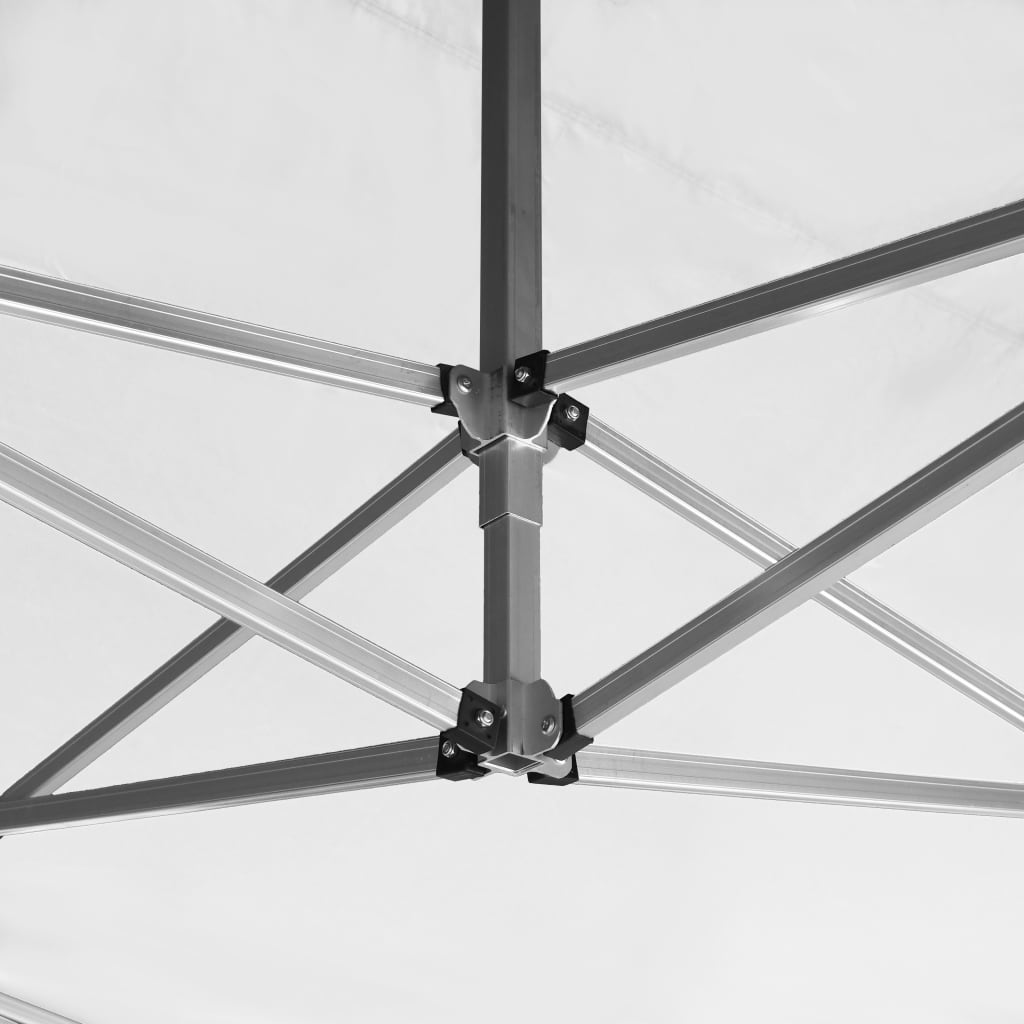 Gazebo Professionale Pieghevole Alluminio Pareti 4,5x3m Bianco