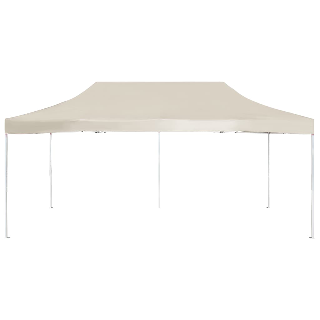 Gazebo Professionale Pieghevole in Alluminio 6x3 m Crema