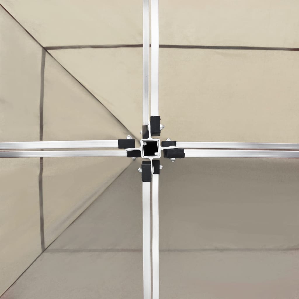 Gazebo Professionale Pieghevole in Alluminio 6x3 m Crema