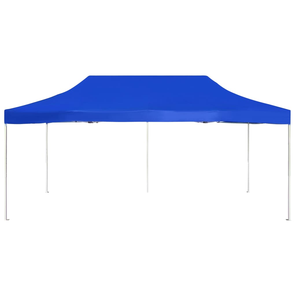 Gazebo Professionale Pieghevole Alluminio 6x3 m Blu