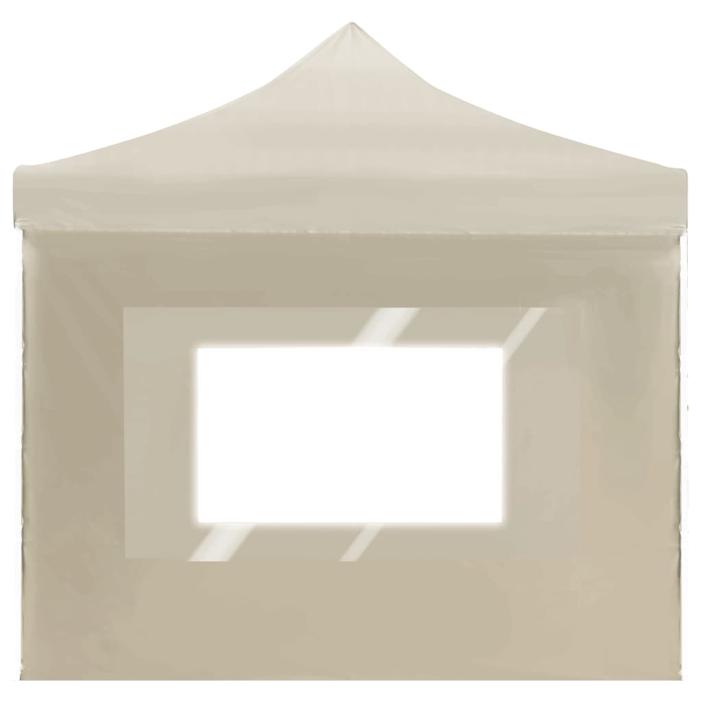 Gazebo Professionale Pieghevole Alluminio con Pareti 6x3m Crema
