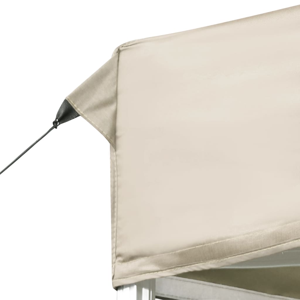 Gazebo Professionale Pieghevole Alluminio con Pareti 6x3m Crema