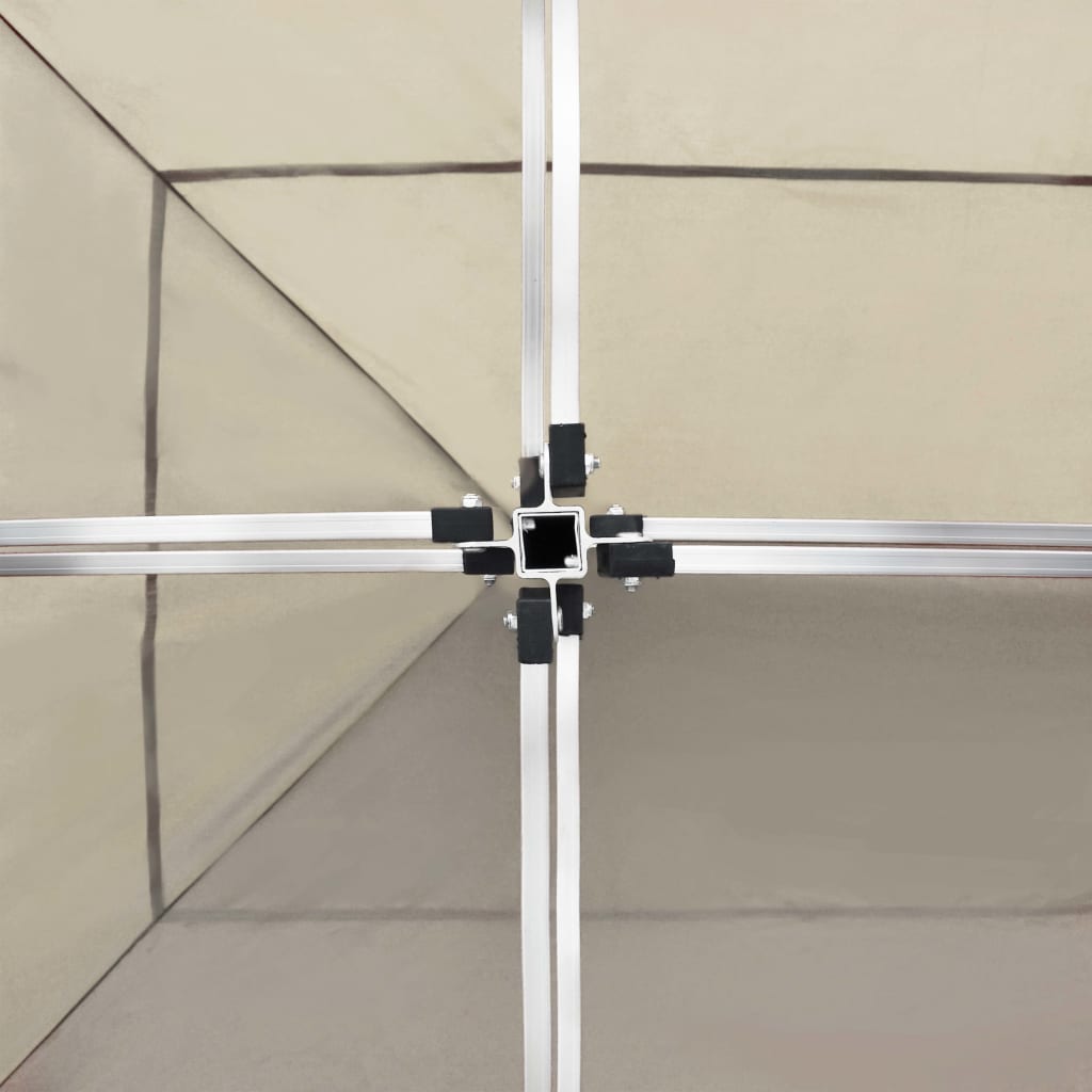 Gazebo Professionale Pieghevole Alluminio con Pareti 6x3m Crema