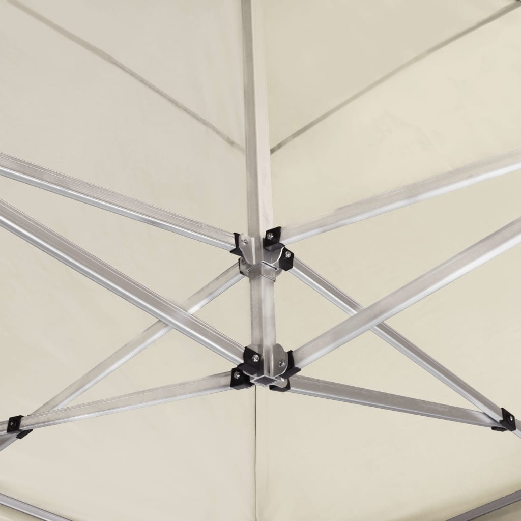 Gazebo Professionale Pieghevole Alluminio con Pareti 6x3m Crema