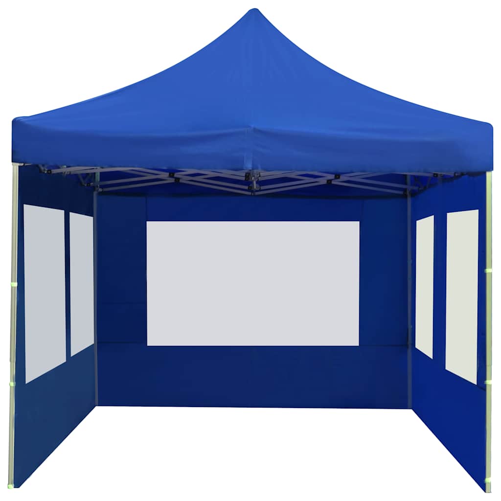 Gazebo Professionale Pieghevole Alluminio con Pareti 6x3 m Blu