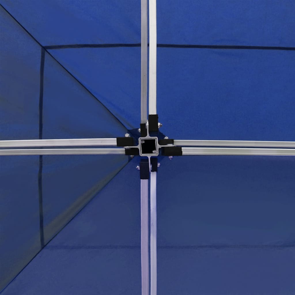 Gazebo Professionale Pieghevole Alluminio con Pareti 6x3 m Blu