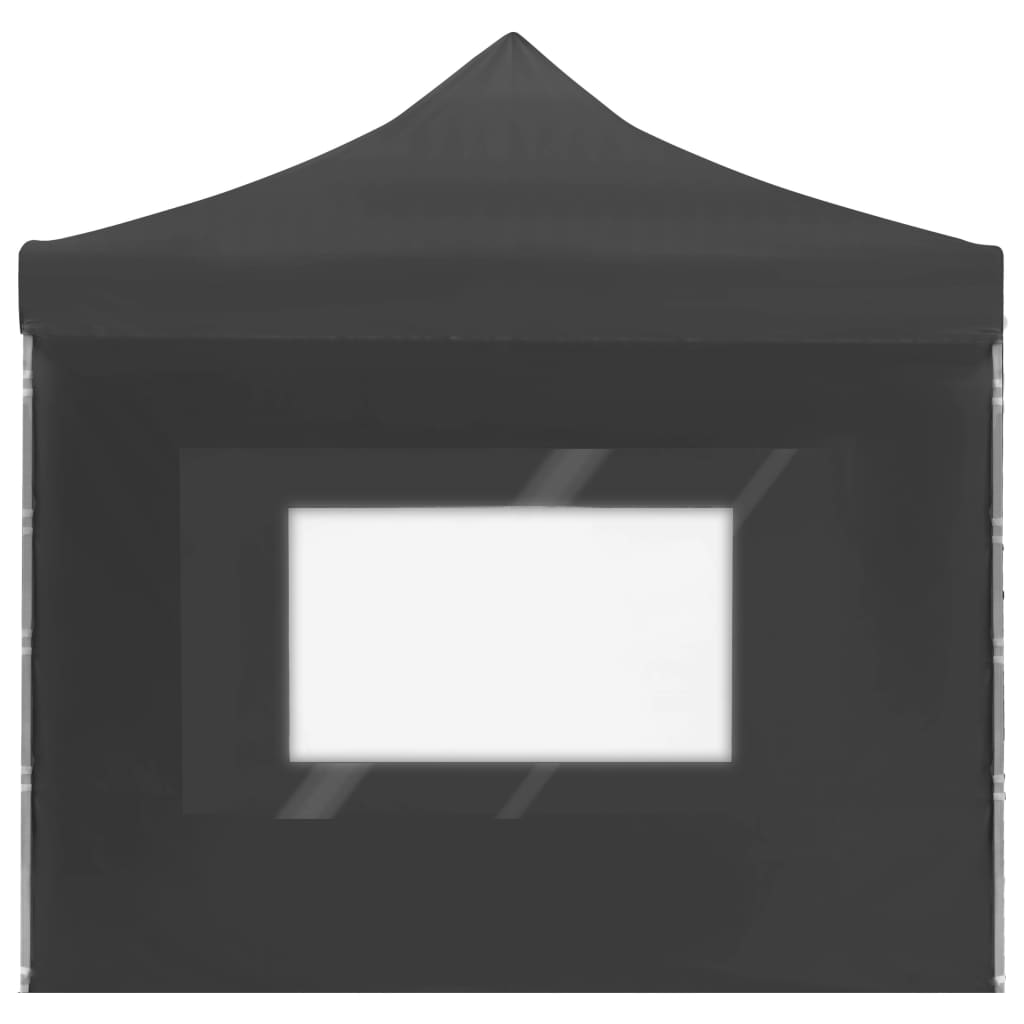 Gazebo Pieghevole con Pareti in Alluminio 6x3m Antracite