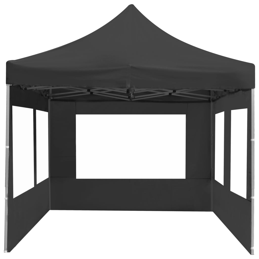 Gazebo Pieghevole con Pareti in Alluminio 6x3m Antracite