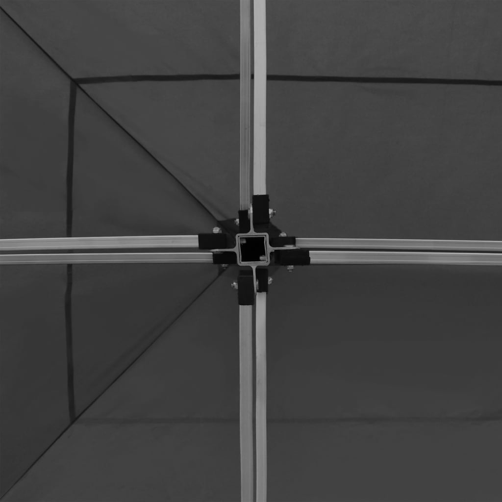 Gazebo Pieghevole con Pareti in Alluminio 6x3m Antracite