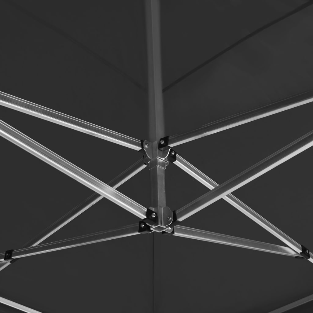 Gazebo Pieghevole con Pareti in Alluminio 6x3m Antracite