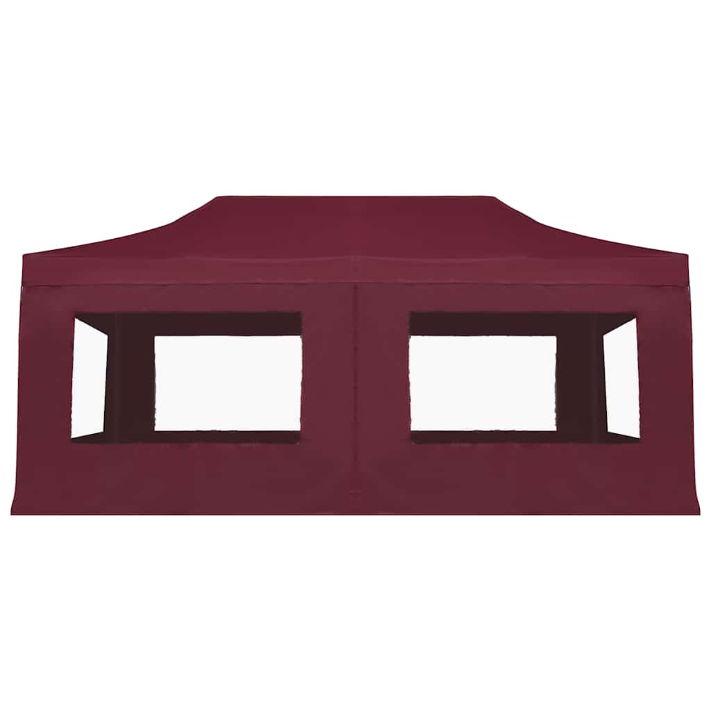 Gazebo Professionale Pieghevole Alluminio con Pareti 6x3m Vino