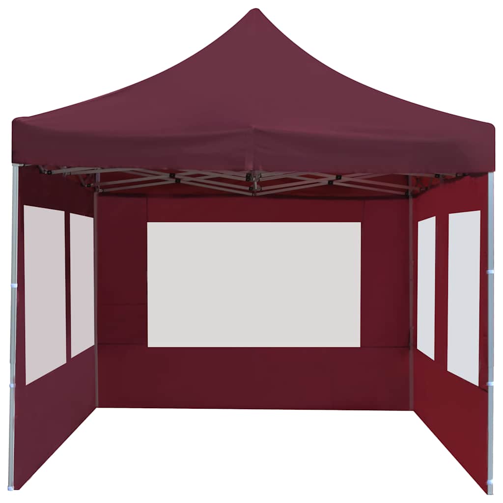 Gazebo Professionale Pieghevole Alluminio con Pareti 6x3m Vino